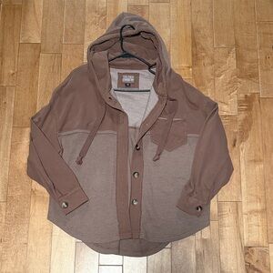 American Eagle Outfitters Brown Hooded Sweatshirt
